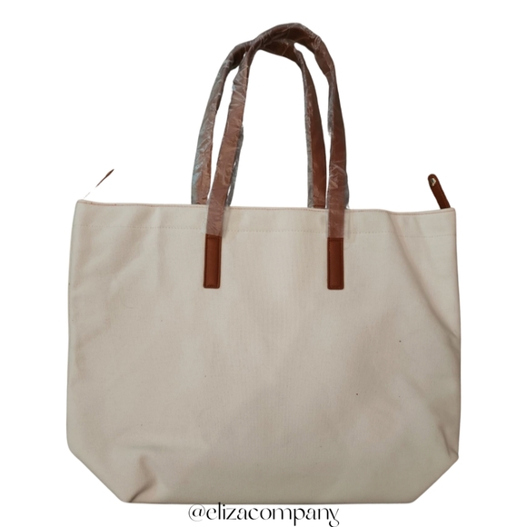 Michael Kors Cream and Brown Tote Bag - Picture 2 of 3